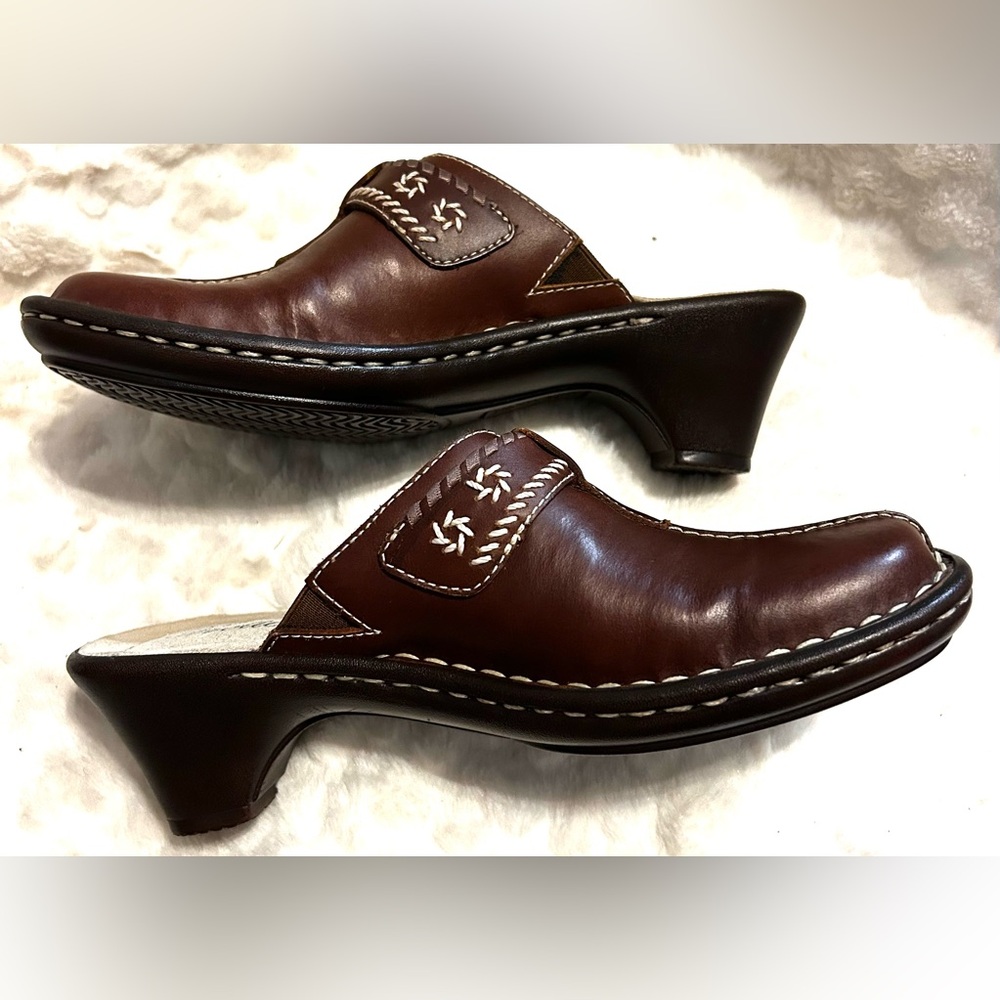 Like new Trotters Brandie Dark Brown Leather Slide in mule women’s size 6.5N - Picture 9 of 13